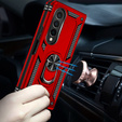 θωρακισμένη θήκη για Samsung Galaxy Z Fold 4 5G, Nox Case Ring, κόκκινη