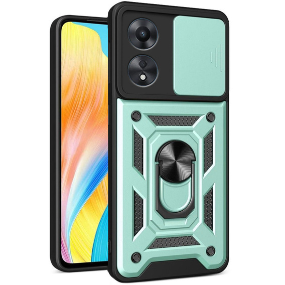Θήκη για Oppo A98 5G, CamShield Slide, πράσινο