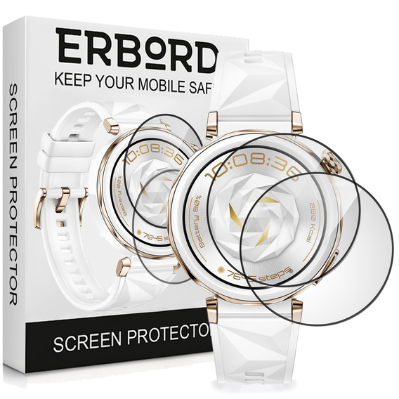 2x υβριδικό γυαλί ERBORD για Huawei Watch GT 5 Pro 42mm