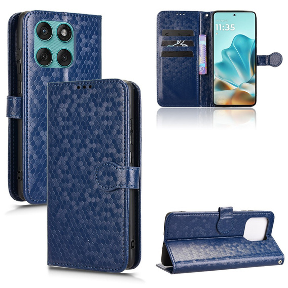 θήκη πτερύγιο για Motorola Edge 60 / 60 Fusion, Wallet Rhombus, μπλε