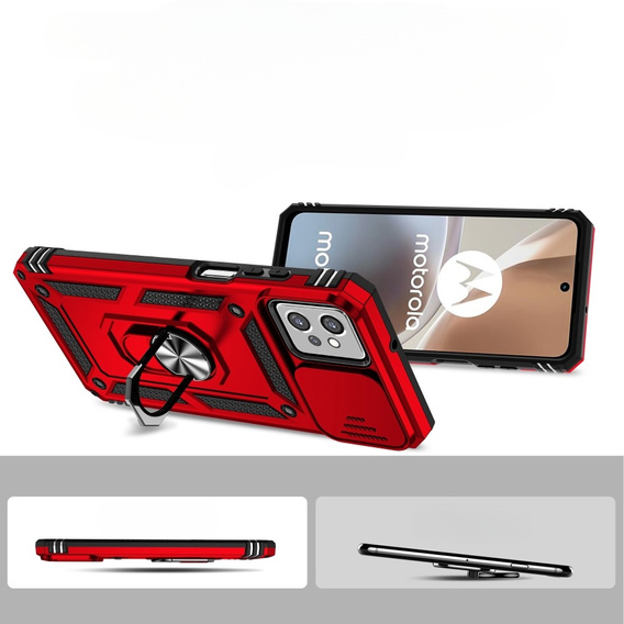 Θήκη για Motorola Moto G32, CamShield Slide, κόκκινο