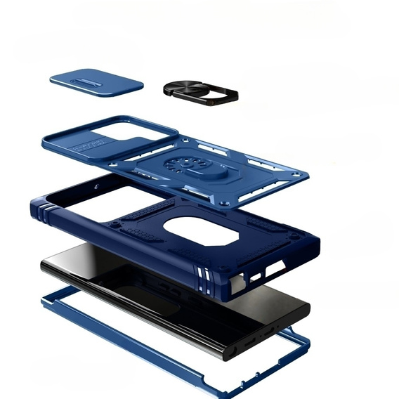 Θήκη για Samsung Galaxy S23 Ultra, CamShield Slide, μπλε
