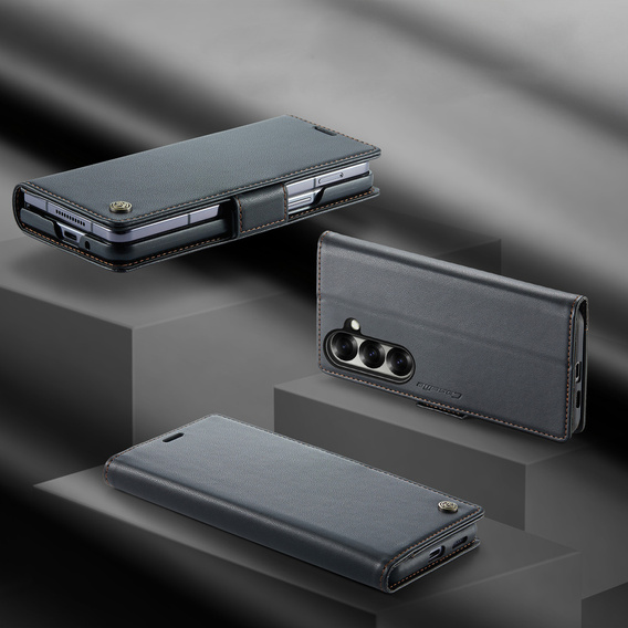 CASEME Litchi θήκη πορτοφόλι flip για Samsung Galaxy Z Fold7 5G