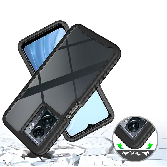 Θήκη για Oppo A57s, Shockproof, με μεμβράνη, μαύρη