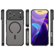 Ματ θήκη για iPhone 17 Pro Max, για MagSafe, με προστασία κάμερας, μαύρο