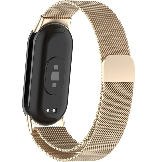 Βραχιόλι Μιλάνου με θήκη για Xiaomi Smart Band 10 / 9 / 8, σαμπάνια