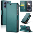 Θήκη για Motorola Edge 60 / 60 Fusion, ERBORD Glossy Litchi, πορτοφόλι με πτερύγιο, πράσινη