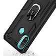 θωρακισμένη θήκη για Motorola Moto E20/E30/E40, Nox Case Ring, μαύρη