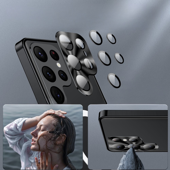 θήκη προστασίας κάμερας για το Samsung Galaxy S23 Ultra, CamShield MagSafe, διαφανής / μαύρη