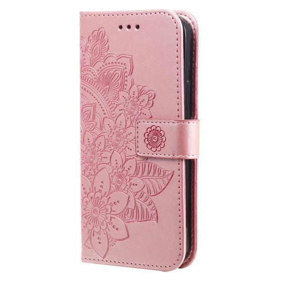 Θήκη με πτερύγιο για Samsung Galaxy A54 5G, Mandala Flower, ροζ rose gold