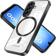 Θήκη για Samsung Galaxy A17 5G, Electro MagSafe, διάφανη με μαύρες πλευρές
