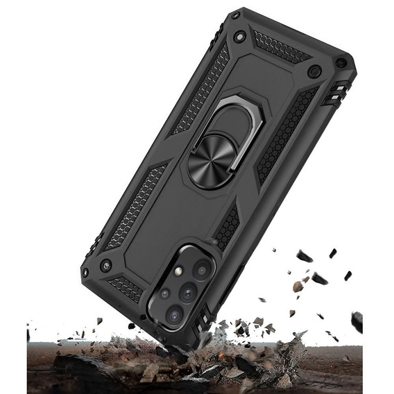 θωρακισμένη θήκη για Samsung Galaxy A72 5G, Nox Case Ring, μπλε