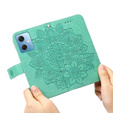 Θήκη με πτερύγιο για Xiaomi Redmi Note 12 5G / POCO X5 5G, Mandala Flower, πράσινη