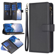 Θήκη με πτερύγιο για Samsung Galaxy A25 5G, Wallet Zipper Pocket, μαύρη