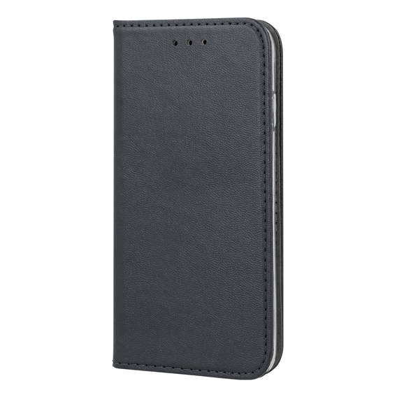 Θήκη με πτερύγιο για Oppo A18 4G / A38 4G, Smart Magnetic, μαύρη + γυαλί 9H 