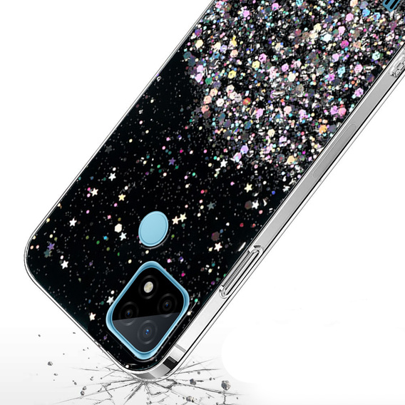 Θήκη για Realme C21, Glittery, μαύρη