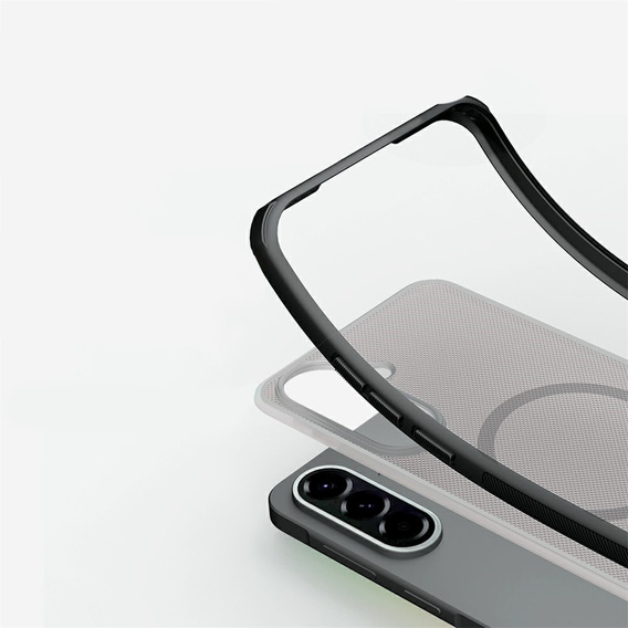 Θήκη NILLKIN Frosted Shield Pro MagSafe για Samsung Galaxy A57 5G, διαφανής / μαύρη