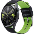 Λουράκι σιλικόνης ERBORD Universal 22mm, Dual Color, γκρι / μαύρη / μαύρη αγκράφα