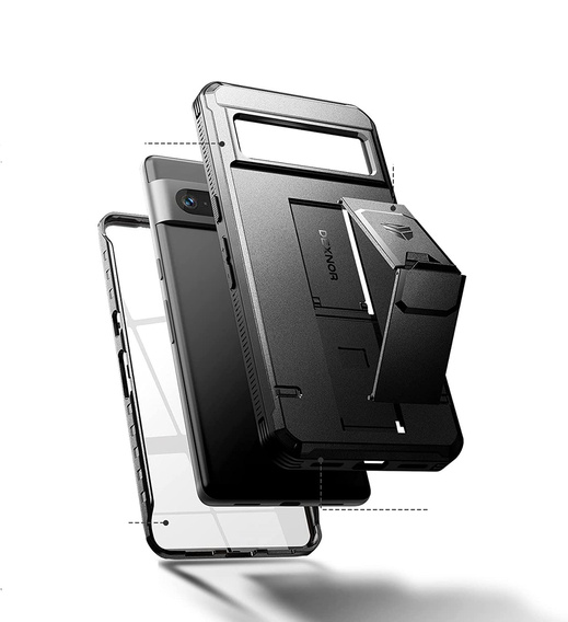 Θωρακισμένη θήκη για Google Pixel 7 Pro, Dexnor Full Body, μαύρη