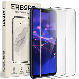 2x Μετριασμένο γυαλί για Huawei Mate 20 Lite, ERBORD 9H Hard Glass στην οθόνη
