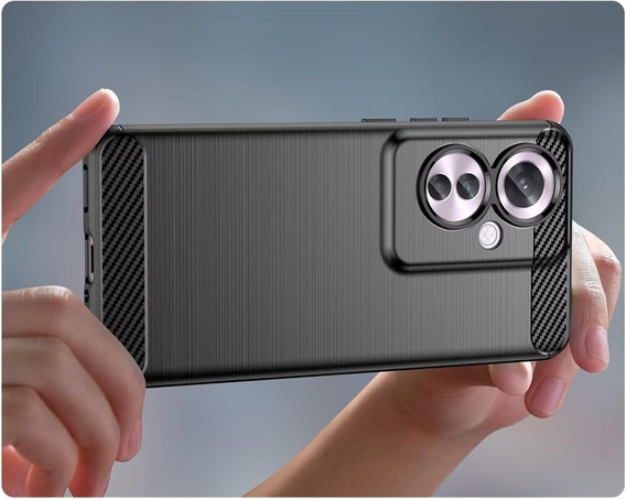 Θήκη για Oppo Reno 11F 5G, Carbon, μαύρη