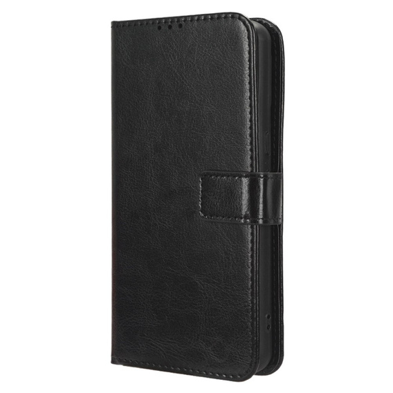 Θήκη με πτερύγιο για Google Pixel 8 Pro, Crazy Horse Wallet, μαύρη