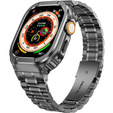 Ατσάλινο βραχιόλι με θήκη για Apple Watch 7/8/9 45MM, Γκρι