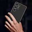 Θήκη για Samsung Galaxy S25 Ultra, GKK Leather, carbon μαύρη