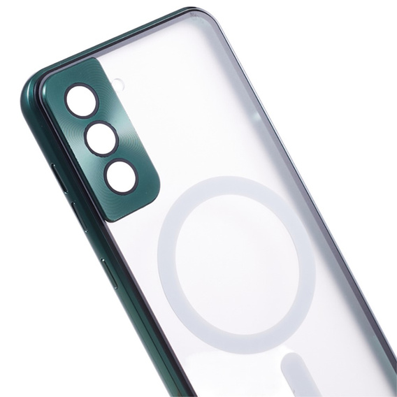 Μαγνητική θήκη MagSafe Dual Glass για Samsung Galaxy S22 Plus, πράσινη