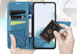 Θήκη με πτερύγιο για Samsung Galaxy A17 5G, πορτοφόλι, πεταλούδα, μπλε