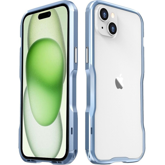 Θήκη LUPHIE για iPhone 15 Plus, Armor Bumper, μπλε