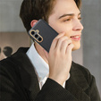 Δερμάτινη θήκη για Samsung Galaxy S25, leather hybrid, γκρι