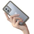 Θήκη για Motorola Moto G84 5G, Fusion Hybrid, διαφανής / μαύρη