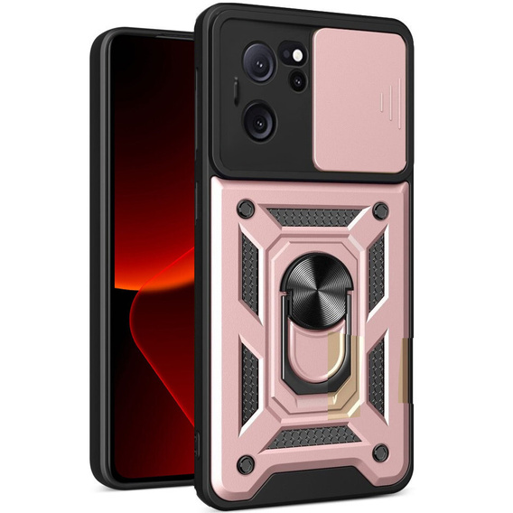 Θήκη για Xiaomi 13T / 13T Pro, CamShield Slide, ροζ rose gold