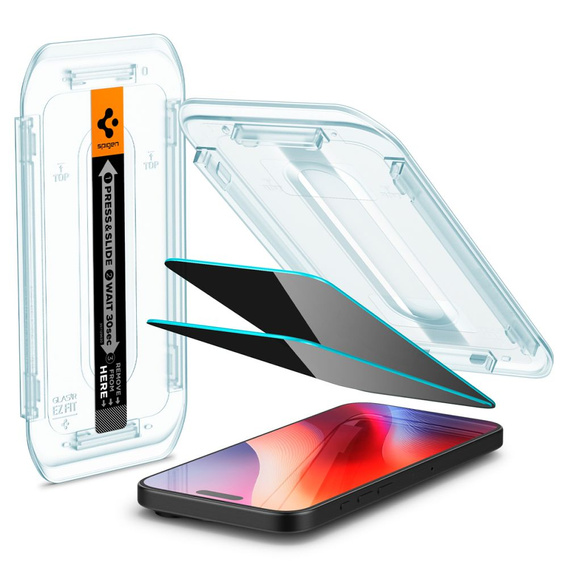 Spigen Privacy Tempered Glass για iPhone 17 Pro Max / 16 Pro Max, Glas.TR Privacy (2 τμχ)