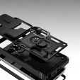 Θήκη για Samsung Galaxy S25 Ultra, KickStand Camera Lens, μαύρη