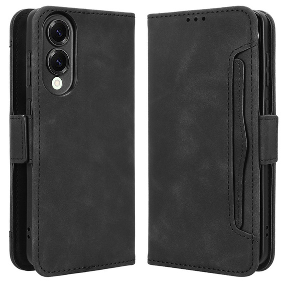 Θήκη με πτερύγιο για Samsung Galaxy S25 Edge, Card Slot, μαύρη