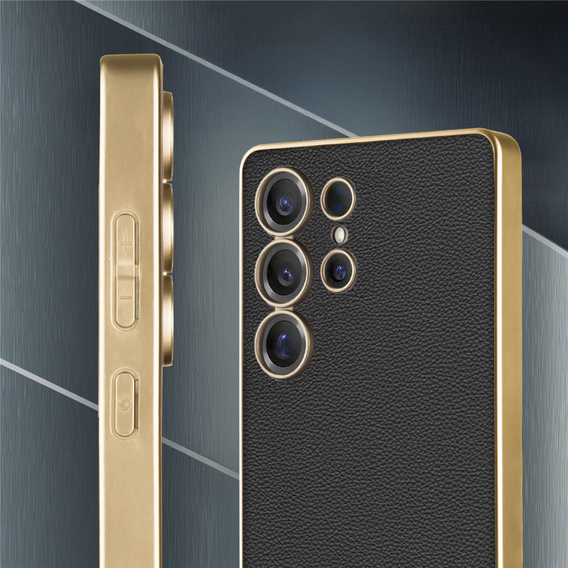 Θήκη για Samsung Galaxy S25 Ultra, GKK Leather, μαύρη