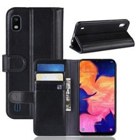 Θήκη με πτερύγιο για Samsung Galaxy A10, Split Leather Wallet, μαύρη