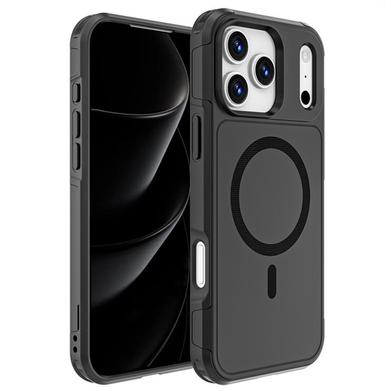 Θήκη MagForce για iPhone 17 Pro Max, για MagSafe, θωρακισμένη, μαύρο