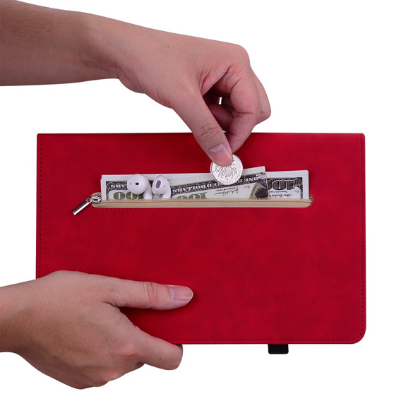 Θήκη για Lenovo Tab M9, Wallet Pen Slot, κόκκινη
