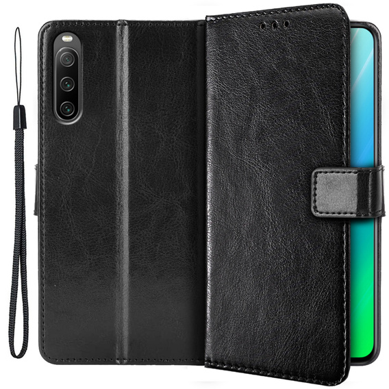 Θήκη με πτερύγιο για Sony Xperia 10 IV, Wallet, μαύρη