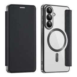 Θήκη με πτυσσόμενο καπάκι RFID Wallet MagSafe με προστασία κάμερας για Samsung Galaxy S26, μαύρη