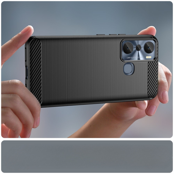 Θήκη για Infinix Hot 20i, Carbon, μαύρη