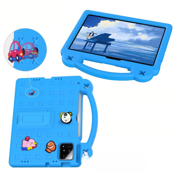 Παιδική θήκη για Xiaomi Pad 7 / 7 Pro, Cute Patterns, με βάση, μπλε