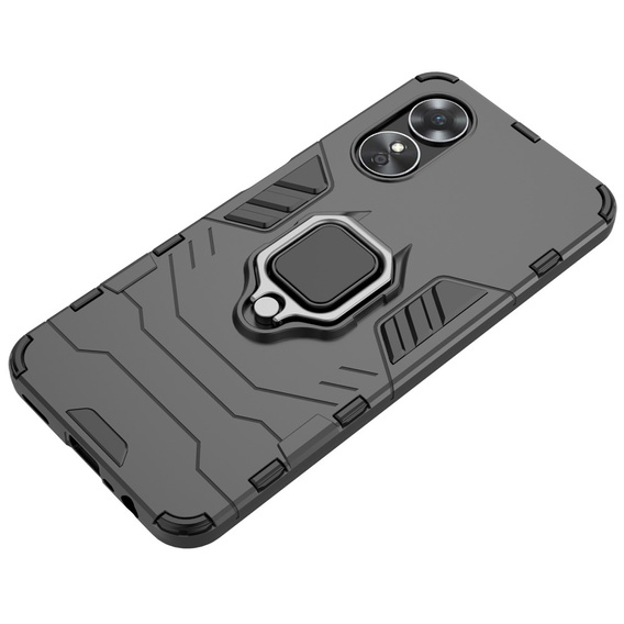 Θήκη για Oppo A17, Kickstand Ring, μαύρη