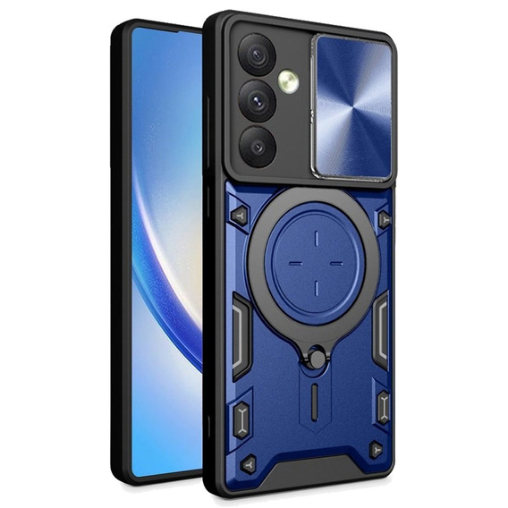 Θωρακισμένη θήκη για Samsung Galaxy A54 5G, CamShield Slide, μπλε