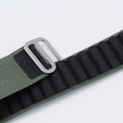 Λουράκι νάιλον για Apple Watch 1/2/3/4/5/6/7/8/SE/ULTRA 42/44/45/49mm, πράσινη / μαύρη 