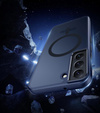 Θήκη για Samsung Galaxy S21, για MagSafe, ERBORD Μatt Case, ναυτικό μπλε + Γυαλί οθόνης
