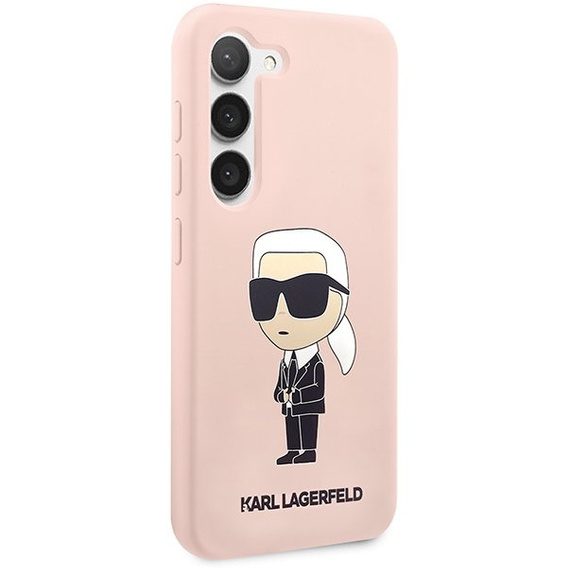 Karl Lagerfeld Θήκη για Samsung Galaxy S23+ Plus, Silicone Ikonik, ροζ